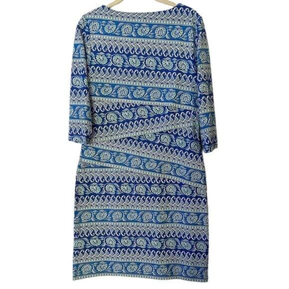 J. McLaughlin Nicola Dress Blue Green Women's Size Medium Excellent very gently - Picture 3 of 8